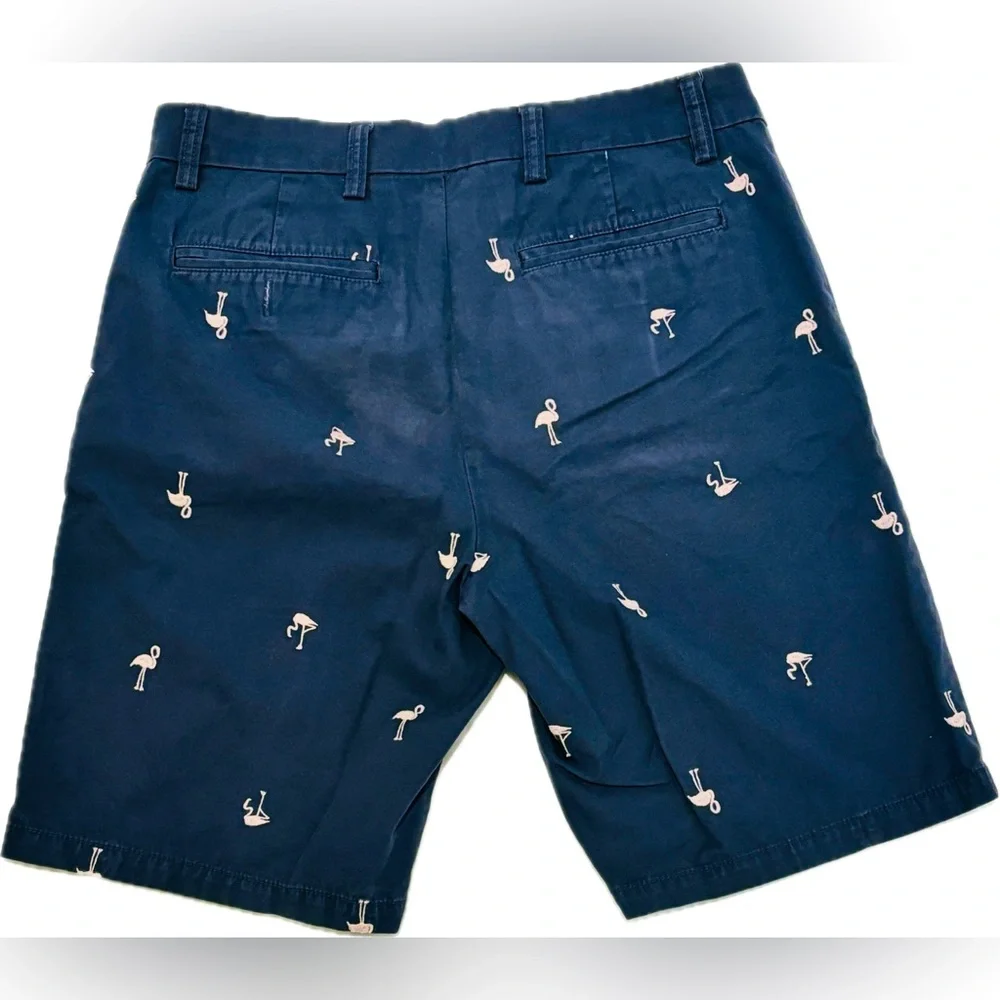 🦩Old Navy Chino Men’s Shorts with Fun Embroidered Flamingos 🦩